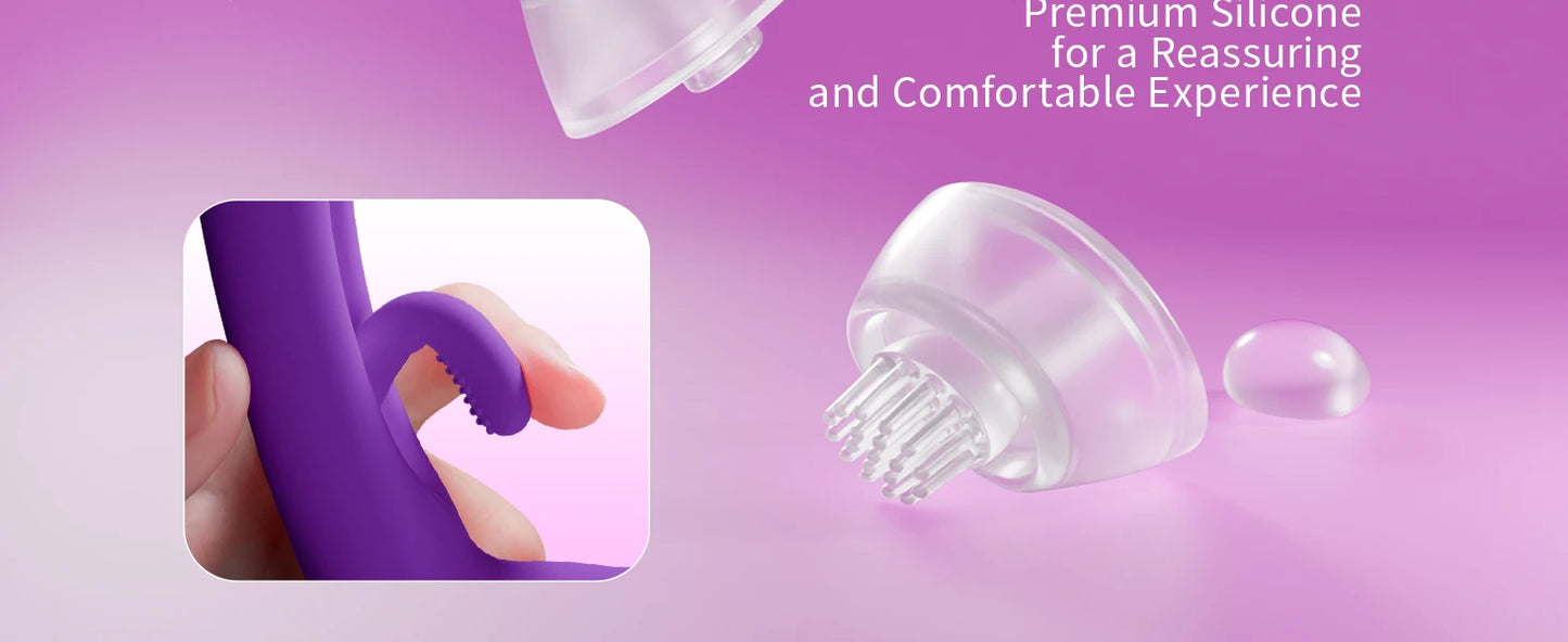 2024 Tapping Flapping Dildo Vibrator for Women 
With 3 Replaceable Head G Spot Vagina Massager