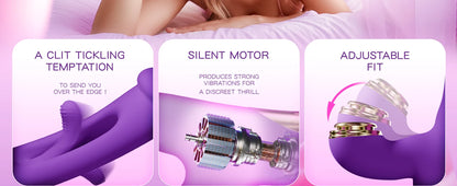 2024 Tapping Flapping Dildo Vibrator for Women 
With 3 Replaceable Head G Spot Vagina Massager