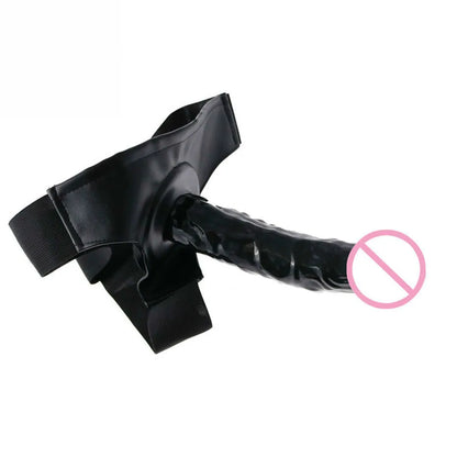 Black Realistic Strap-On Dildo for Beginners 
Silicone Waterproof Harnesses