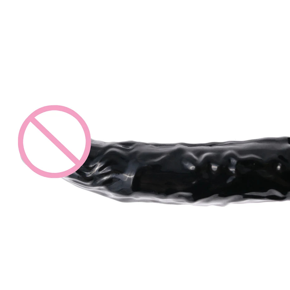 Black Realistic Strap-On Dildo for Beginners 
Silicone Waterproof Harnesses