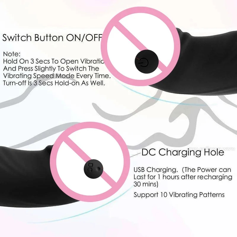 Rechargeable Dual Finger Waterproof Vibrator