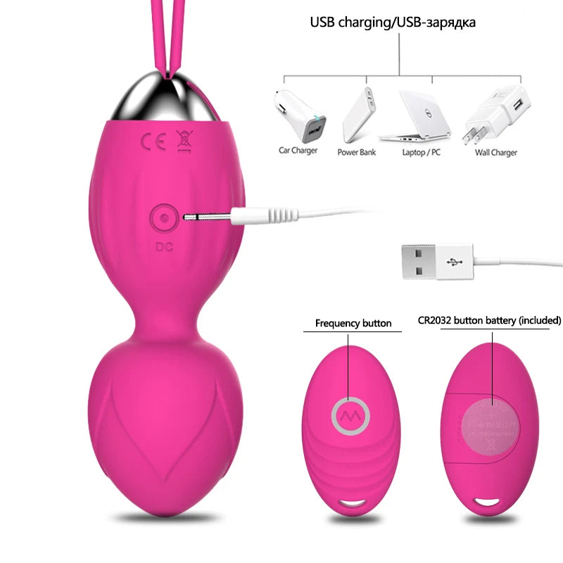 10 Speed Vibrator Ben wa ball with Wireless Controller