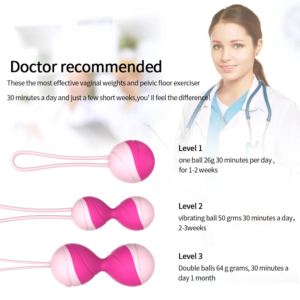 Kegel Balls w/a Remote Control for Vaginal Tightness