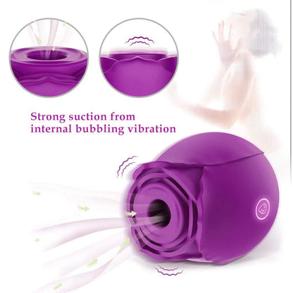 Rose Nipple Sucking Vibrator With 7 Intense Settings