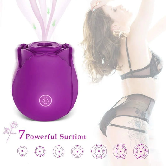 Rose Nipple Sucking Vibrator With 7 Intense Settings