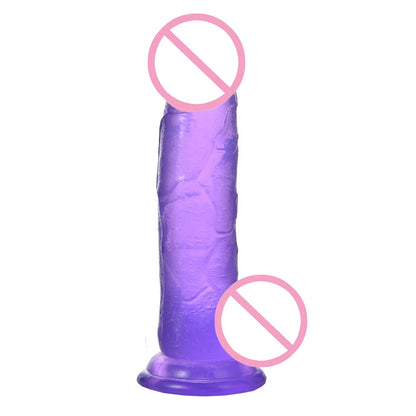 A Realistic Transparent Soft Dildo With Suction Cup