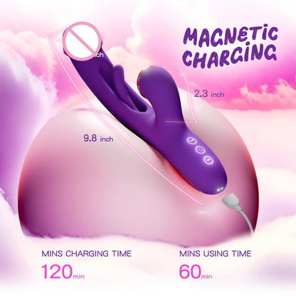 2024 Tapping Flapping Dildo Vibrator for Women 
With 3 Replaceable Head G Spot Vagina Massager