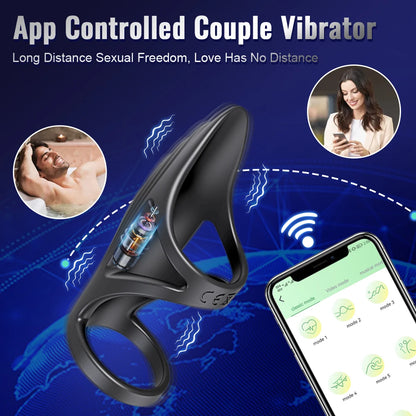 Vibrating Cock Ring with APP