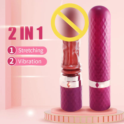 Realistic Thrusting Dildo Vibrator With Ring 
7 Strong Vibrations