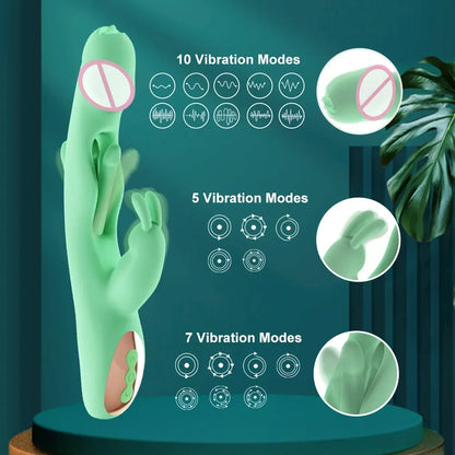 Rabbit Vibrator for Women G Spot 
Tapping Flapping Clit Stimulator