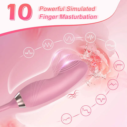 Rose-Sucking Thrusting Dildo Vibrator for Women