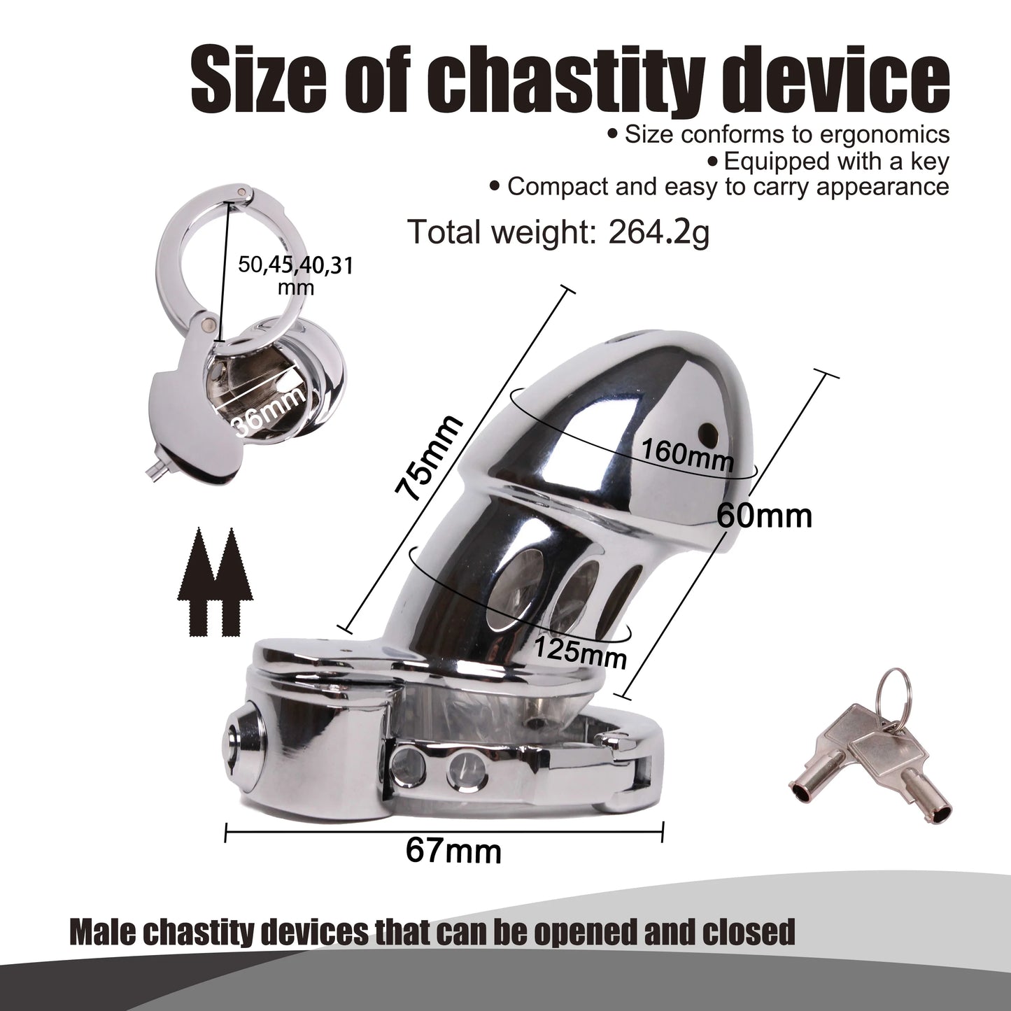 New Adjustable Male Metal Heavy Penis Cage Lock Bird Chastity Cage Device BDSM Slave Bondage Restraint Sex Toys Adult Games Man