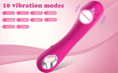 G-Spot Vibrator Dildo for Women 
Powerful 10 Speeds Soft Silicone