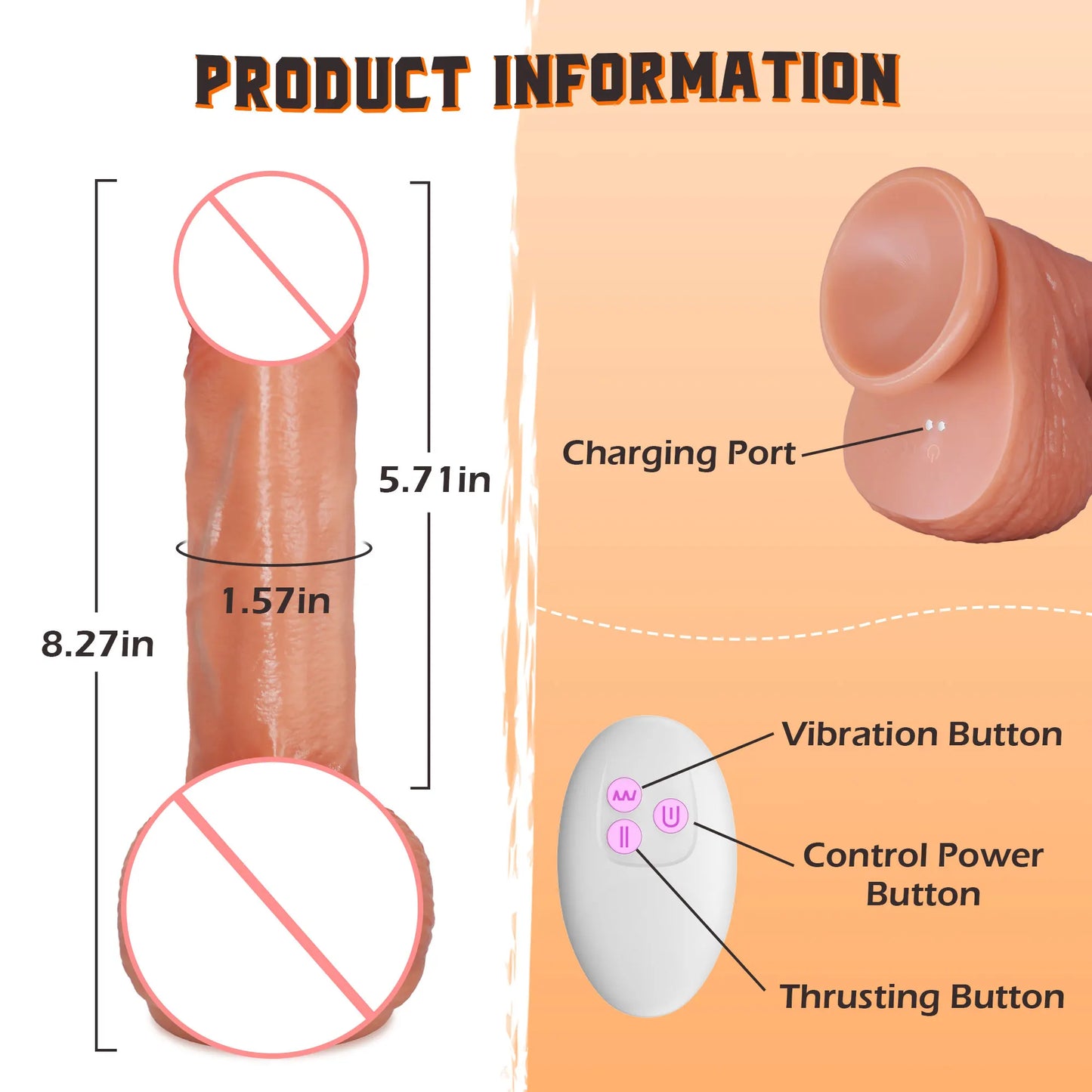 Realistic Dildo Vibrator for Women Thrusting Wireless APP Bluetooth