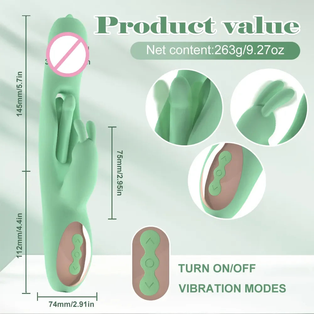 Rabbit Vibrator for Women G Spot 
Tapping Flapping Clit Stimulator