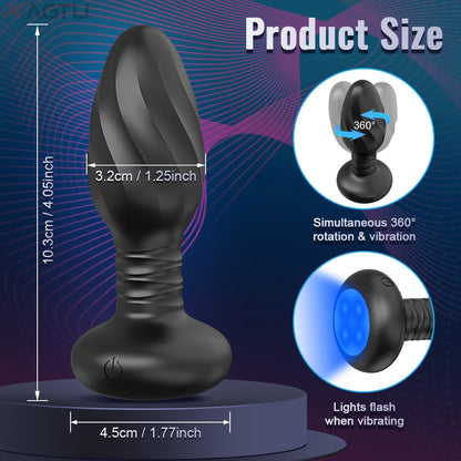 360 Degree Rotation Anal Plug with an App Control