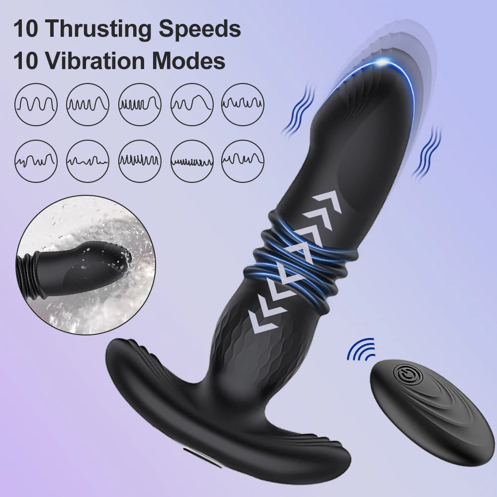 Thrusting Dildo Anal Vibrator