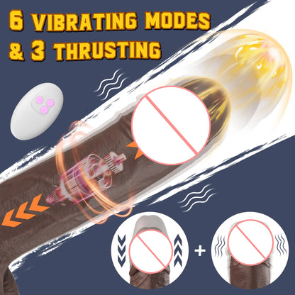 Realistic Dildo Vibrator for Women Thrusting Wireless APP Bluetooth