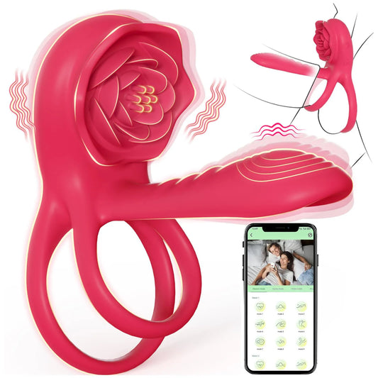 APP Control 3 In 1 Vibrating Cock Ring