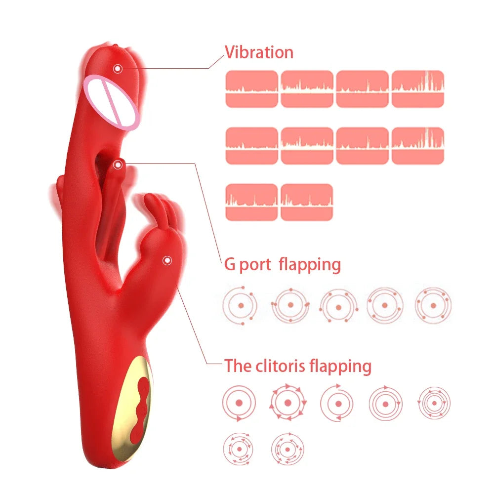 Rabbit Vibrator for Women G Spot 
Tapping Flapping Clit Stimulator