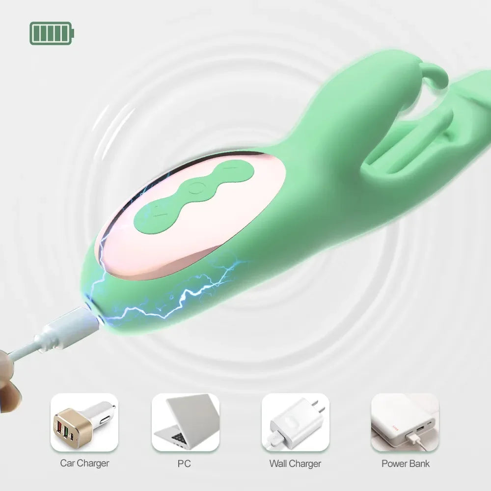 Rabbit Vibrator for Women G Spot 
Tapping Flapping Clit Stimulator