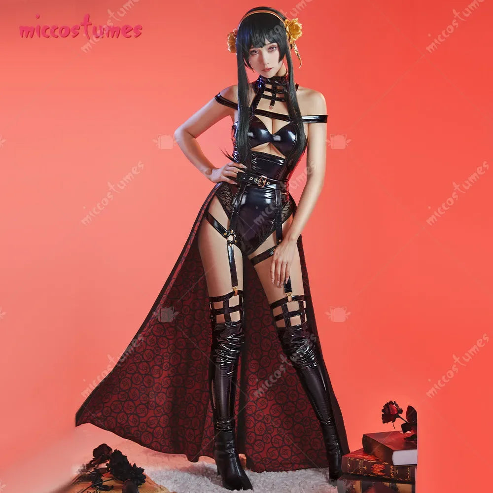 Sexy Your Lingerie Up With This Bodysuit with Waist Cloak and Stockings