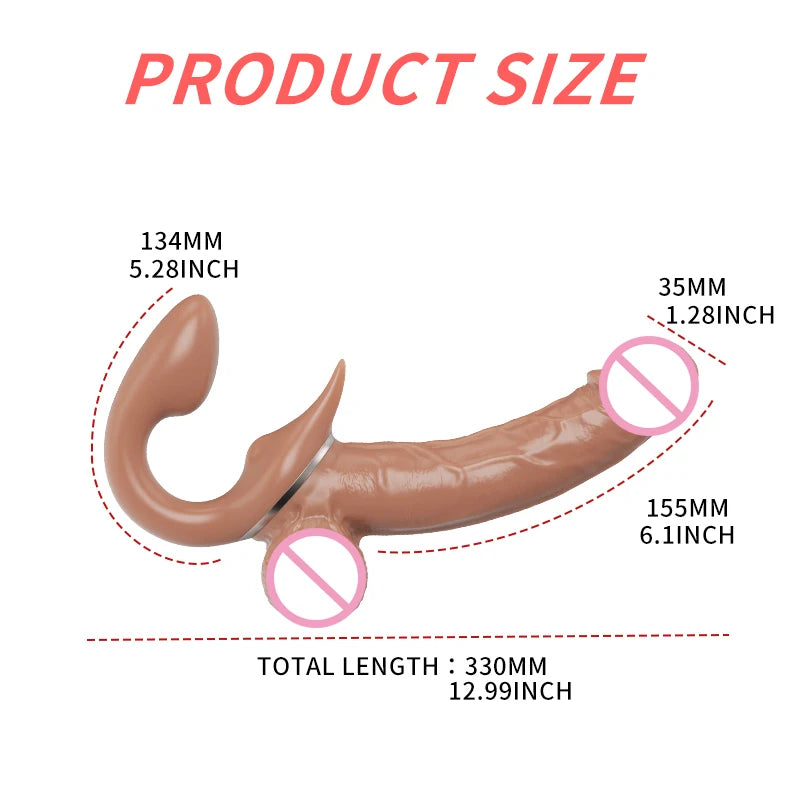 Strapless Strap-on Dildo Vibrator For Women