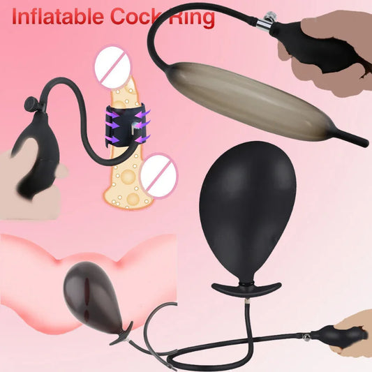 Inflatable Silicone Anal Butt Plug