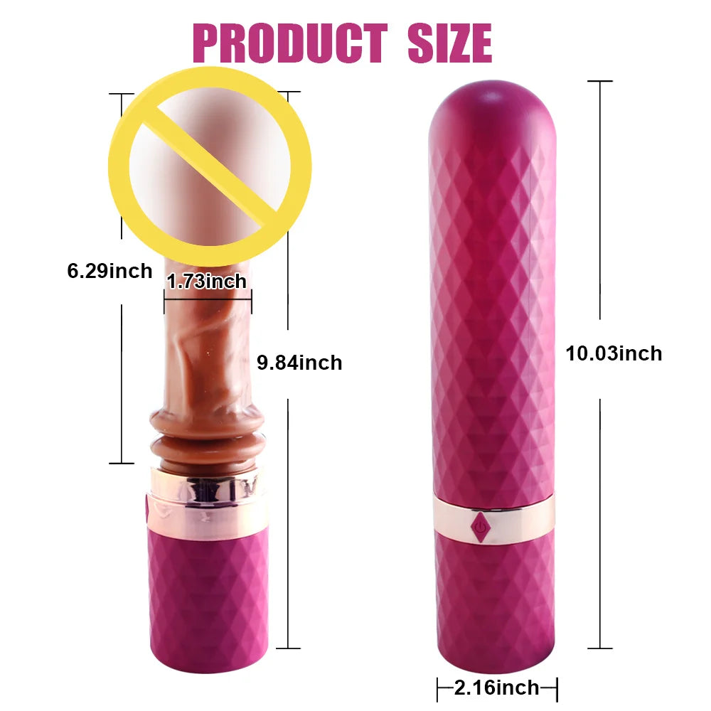 Realistic Thrusting Dildo Vibrator With Ring 
7 Strong Vibrations