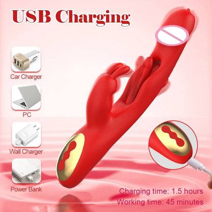 Rabbit Vibrator for Women G Spot 
Tapping Flapping Clit Stimulator