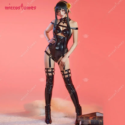 Sexy Your Lingerie Up With This Bodysuit with Waist Cloak and Stockings