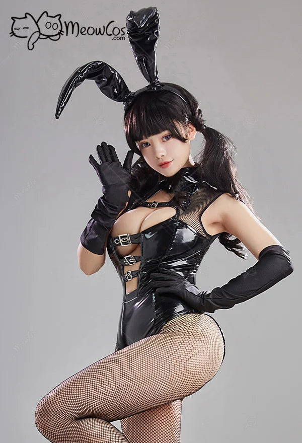 Bunny Girl Sexy Lingerie Set 
Open Mesh Bodysuit with Tail, Gloves and Headband