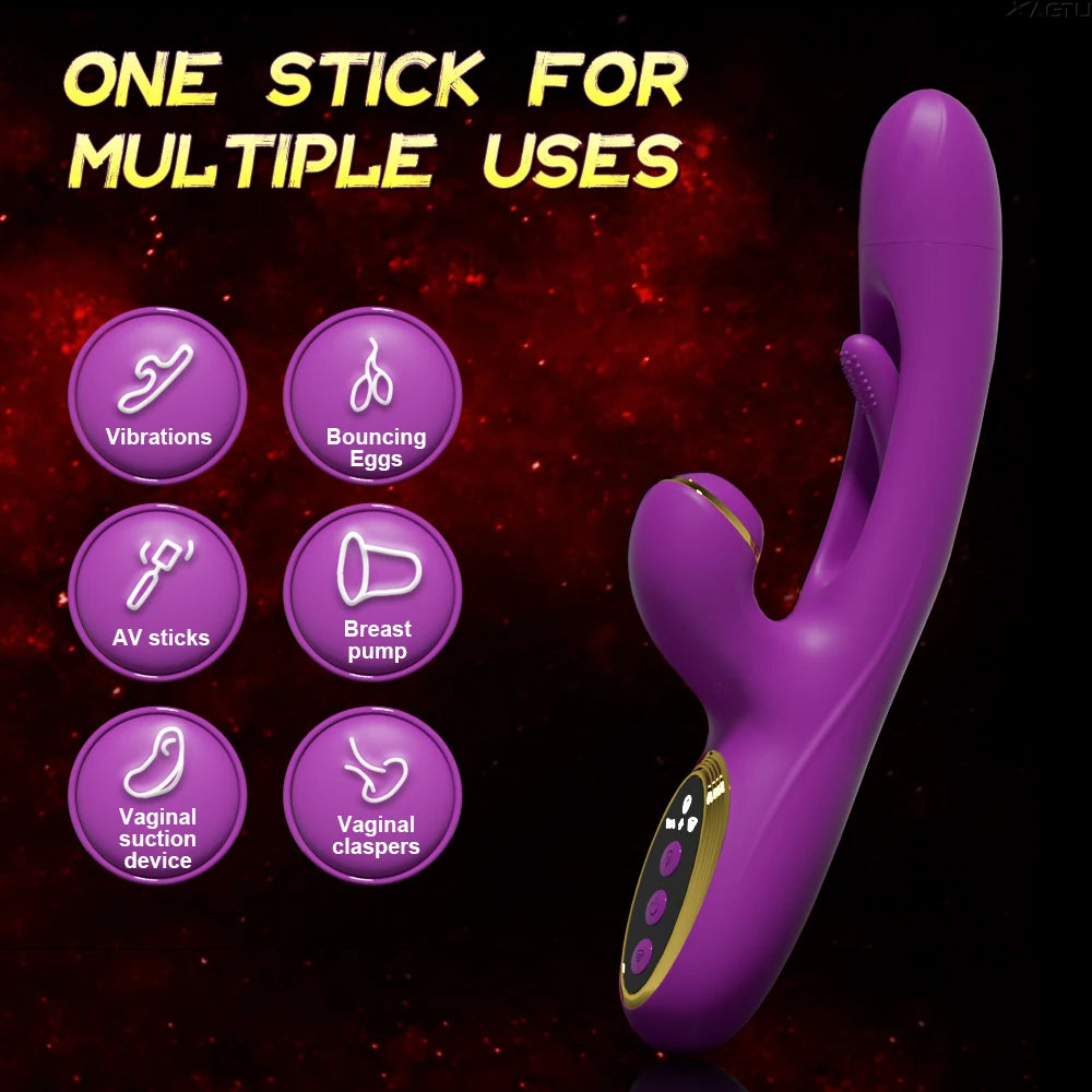 Rabbit Patting Dildo Vibrator for Women