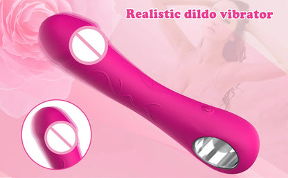 G-Spot Vibrator Dildo for Women 
Powerful 10 Speeds Soft Silicone