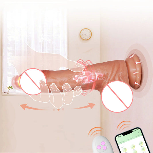 Realistic Dildo Vibrator for Women Thrusting Wireless APP Bluetooth