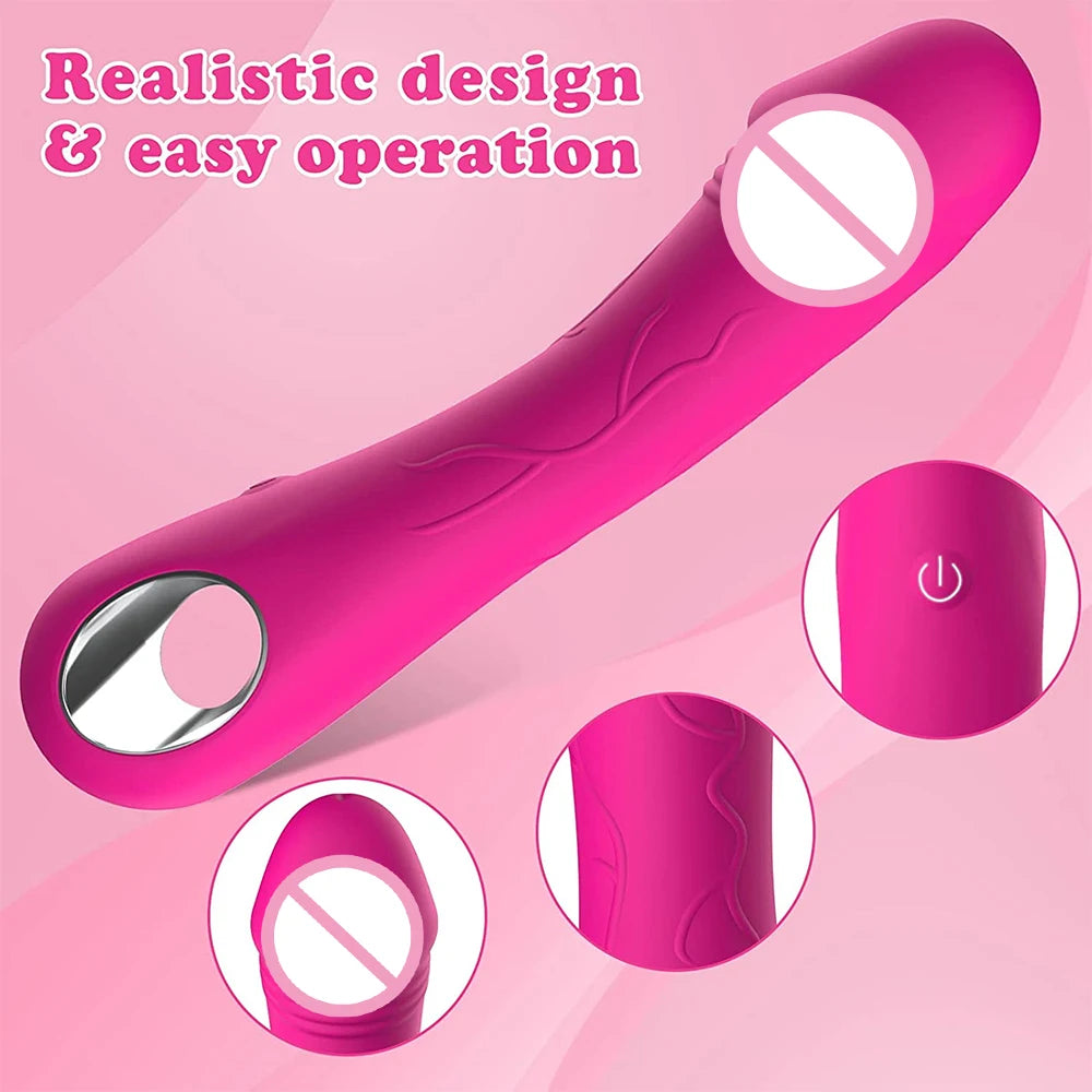 G-Spot Vibrator Dildo for Women 
Powerful 10 Speeds Soft Silicone